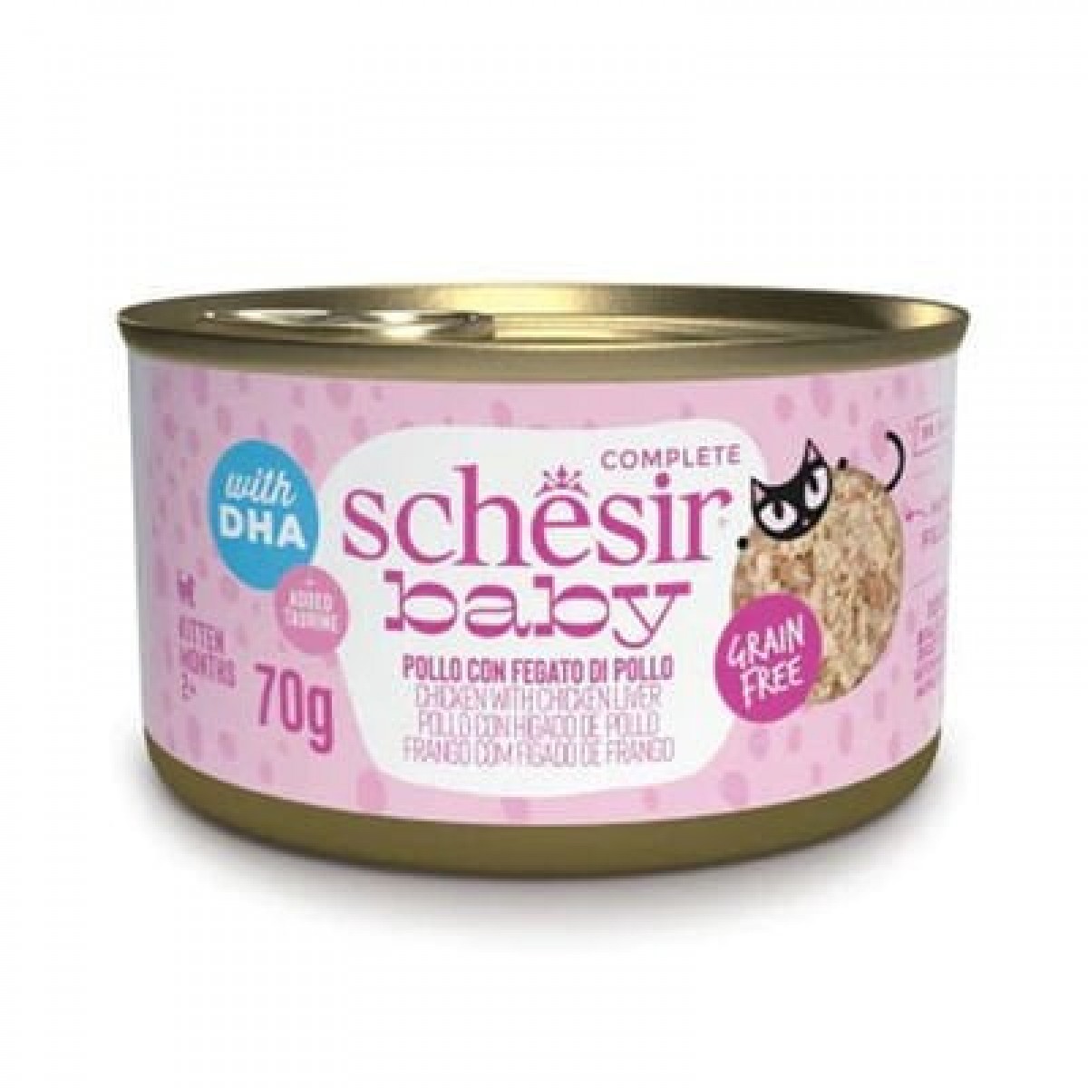 Schesir Baby Cat Tavuklu ve Ciğerli Yavru Kedi Konservesi 1 Adet 70 Gr
