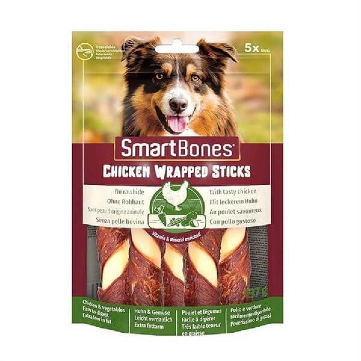 Smart Bones Tavuk Sargılı Stick Köpek Ödül Maması 1 Adet 5x137 Gr