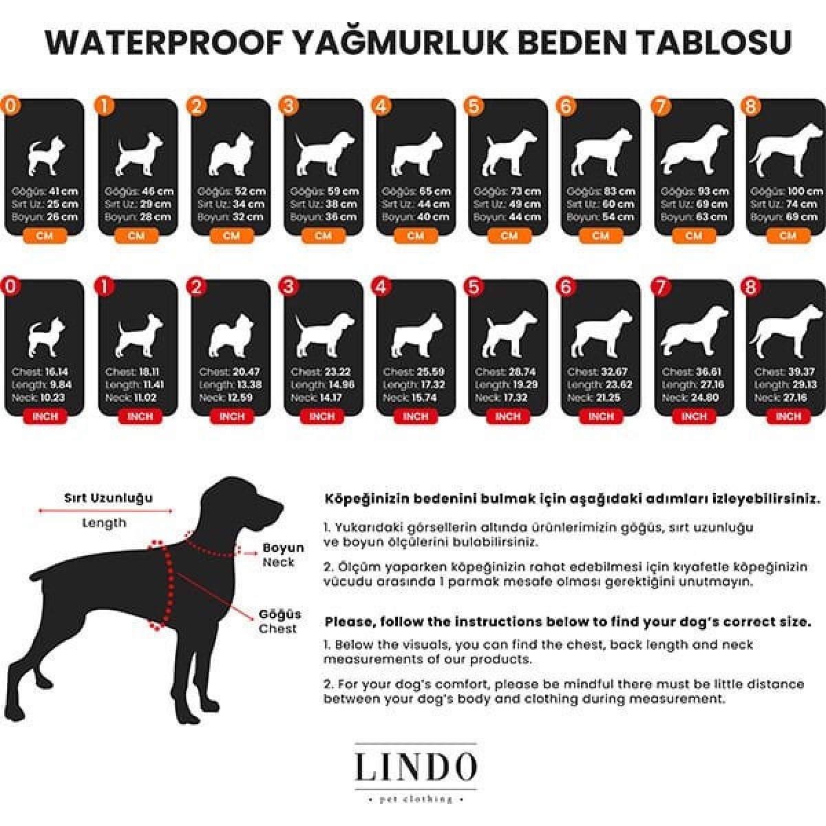 Lindo Dogs Aqua Kapüşonlu Su Geçirmez Köpek Yağmurluğu Mavi Beden 5