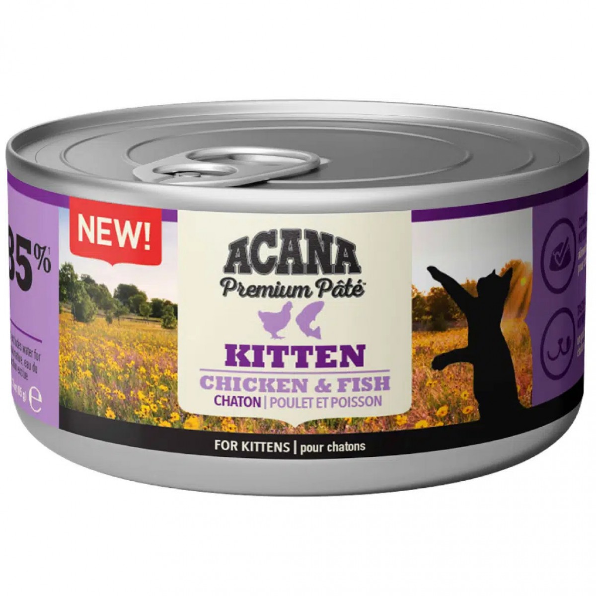 Acana Premium Pate Kitten Tavuklu ve Balıklı Yavru Kedi Konservesi 85 Gr