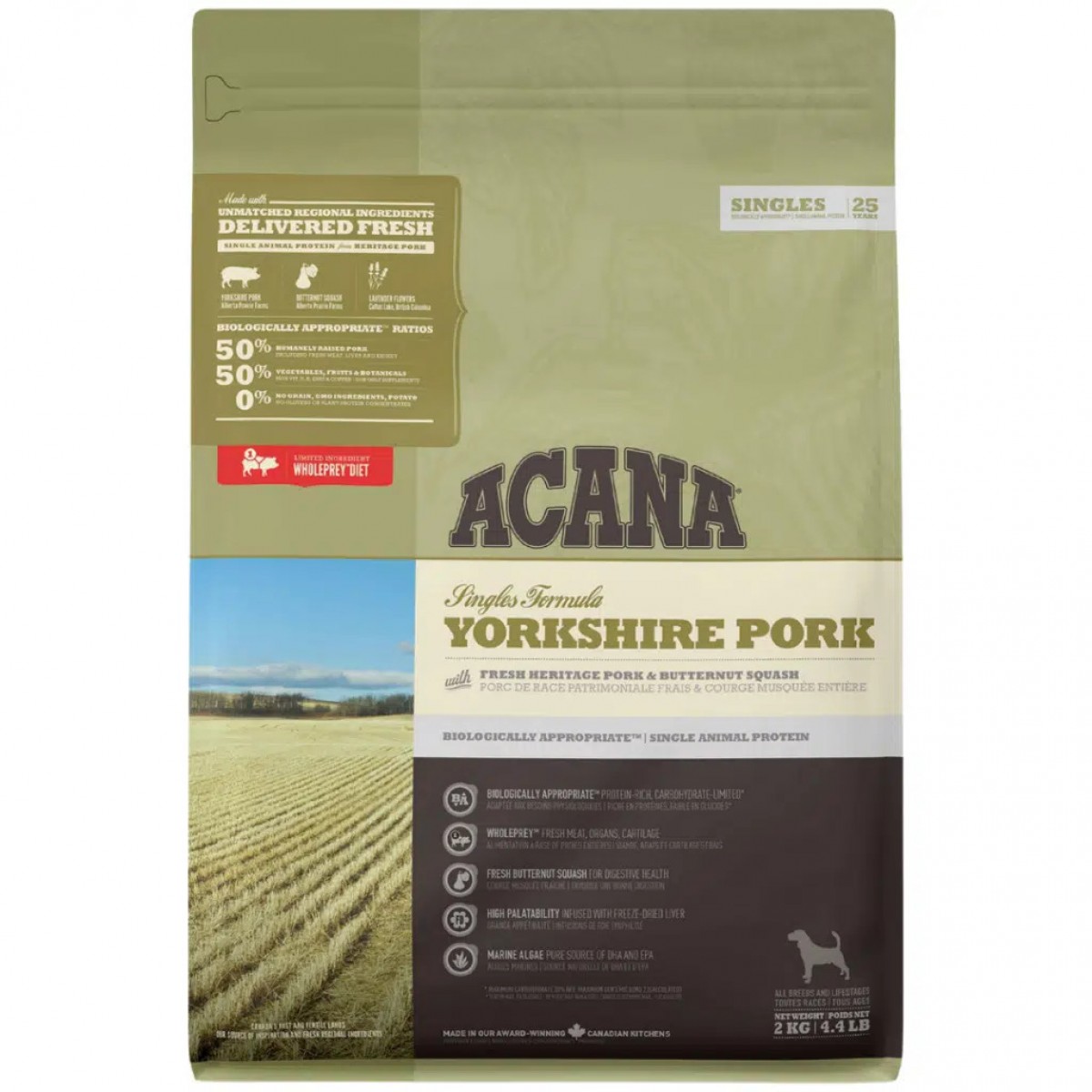 Acana Singles Yorkshire Pork Tüm Irk ve Yaşam Evreleri İçin Köpek Maması 2 Kg