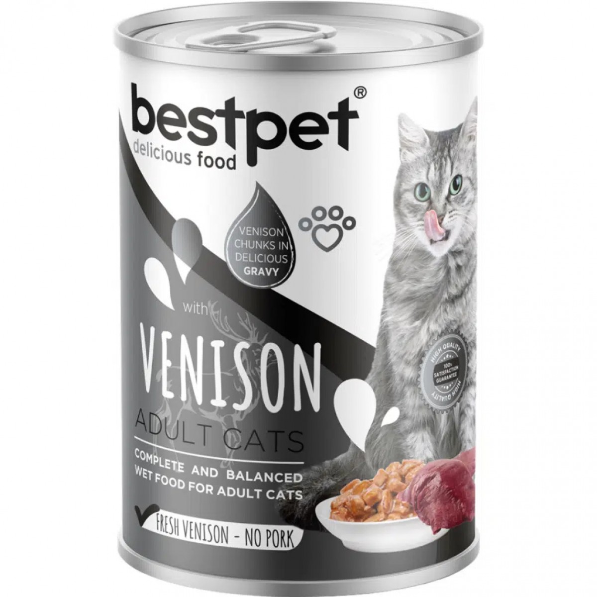 Bestpet Taze Geyik Etli Yetişkin Kedi Konservesi Gravy 400 Gr
