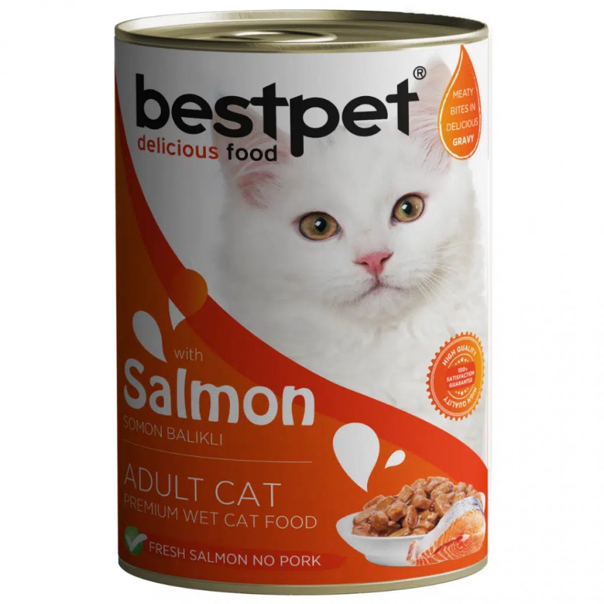 Bestpet Somonlu Yetişkin Kedi Konservesi Gravy 400 Gr