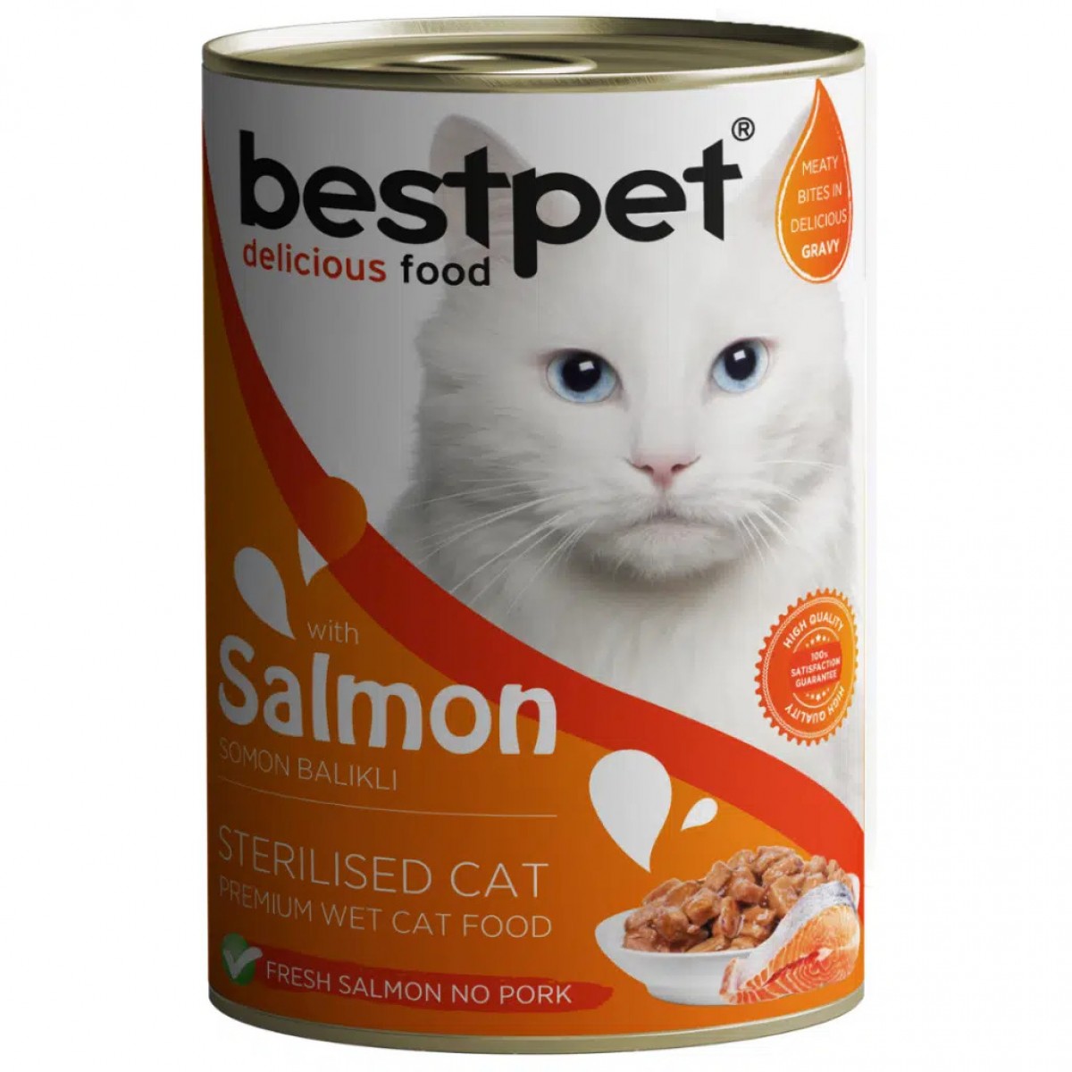 Bestpet Sterilised Somonlu Kısırlaştırılmış Kedi Konservesi Gravy 400 Gr