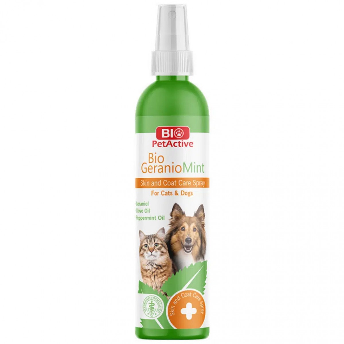 Bio PetActive GeranioMint Kedi ve Köpekler İçin Cilt Tahrişlerini Giderici Tüy Bakım Spreyi 100 ML