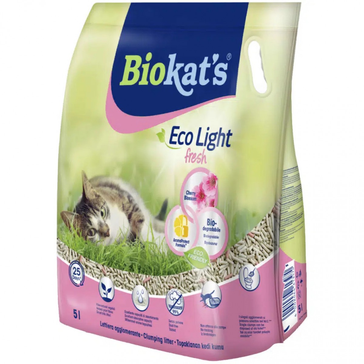 Biokat's Eco Light Fresh Cherry Blossom Pelet Kedi Kumu 5 Litre