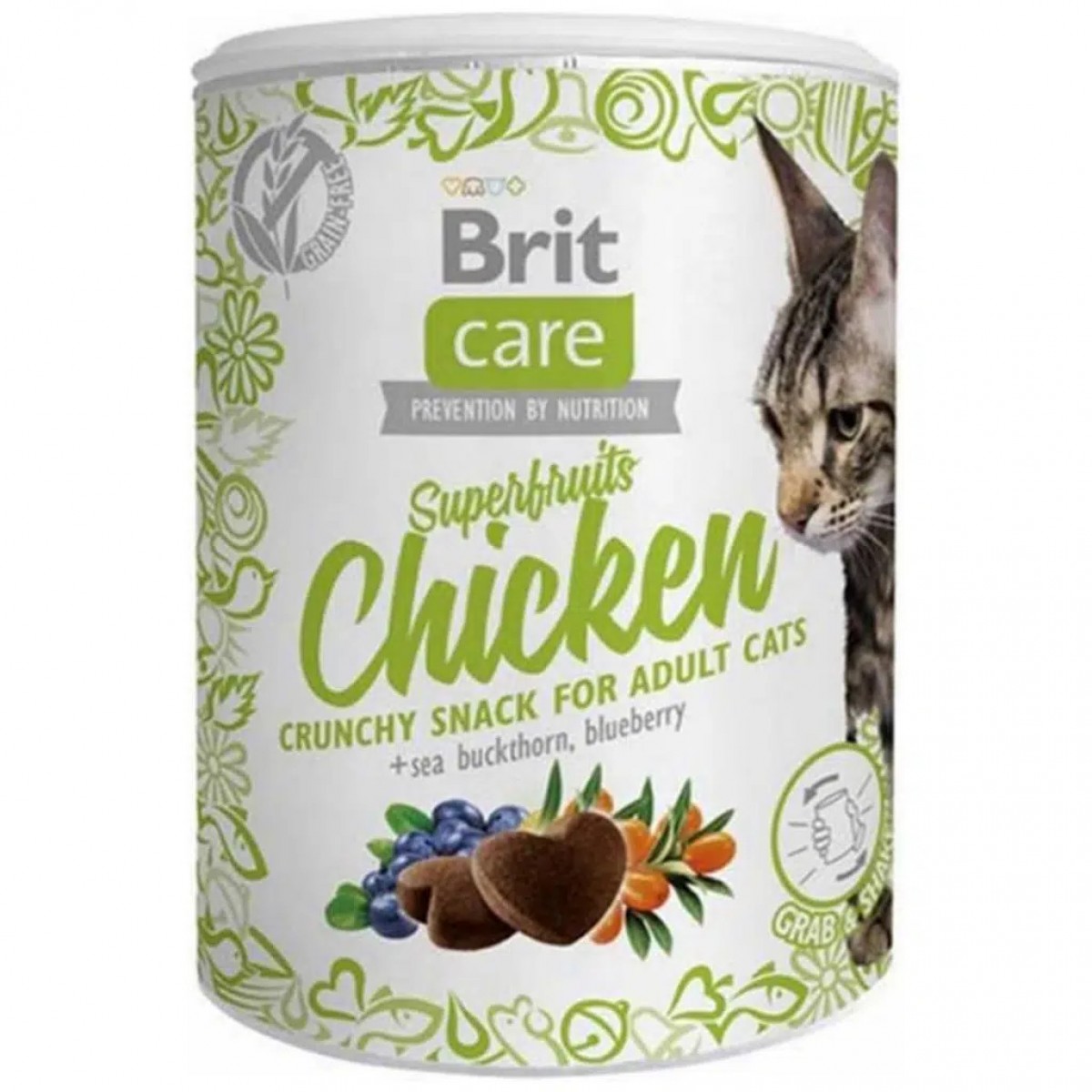 Brit Care Superfruits Snack Tahılsız Tavuklu Kedi Ödülü 100 Gr