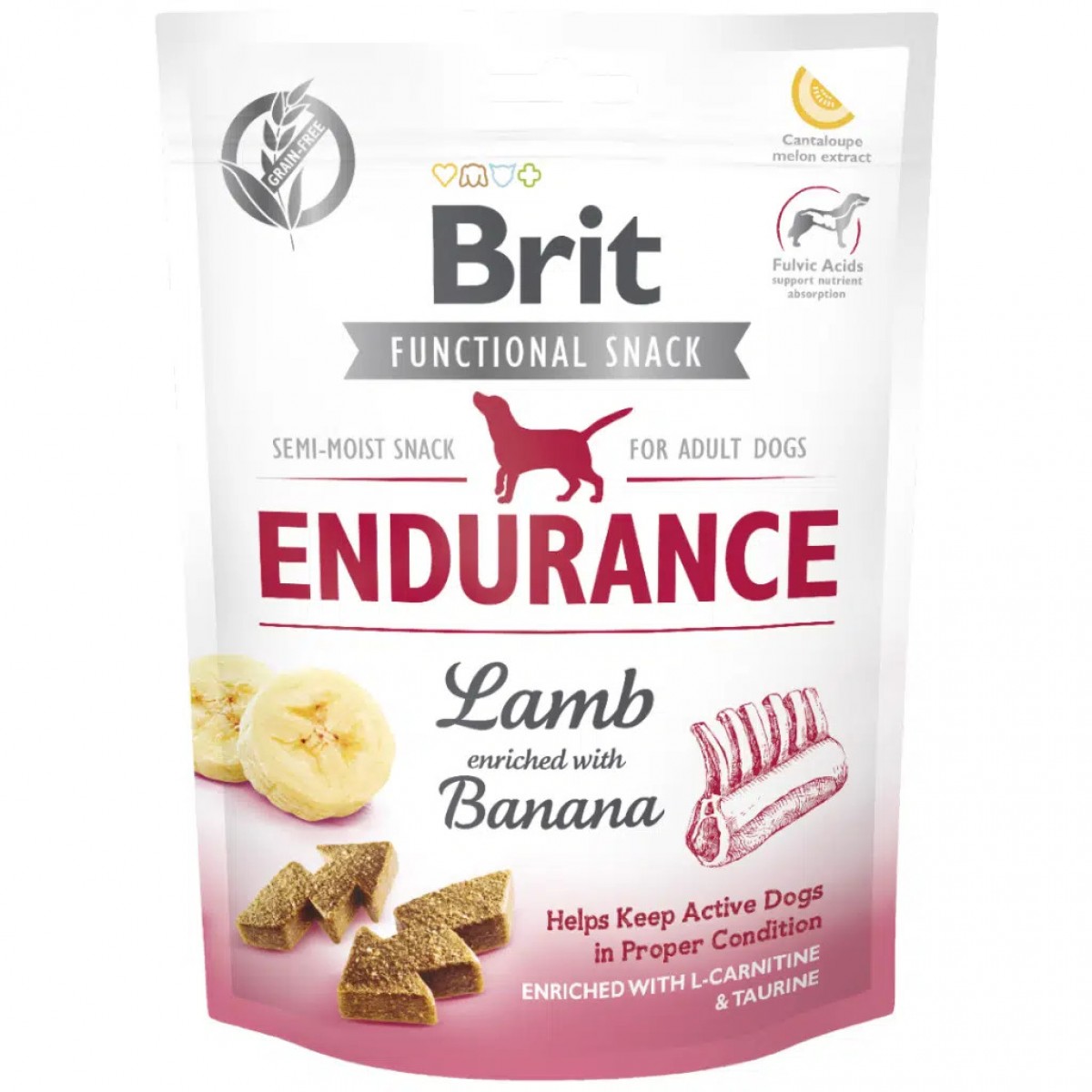 Brit Care Functional Snack Endurance Kuzu Etli ve Muzlu Köpek Ödülü 150 Gr