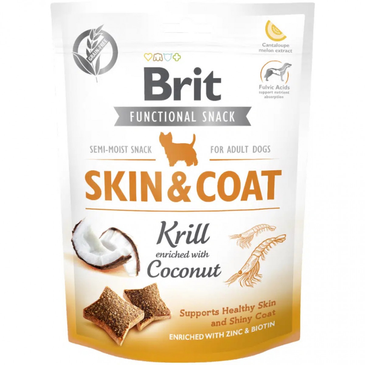 Brit Care Functional Snack Skin & Coat Kril ve Hindistan Cevizli Köpek Ödülü 150 Gr