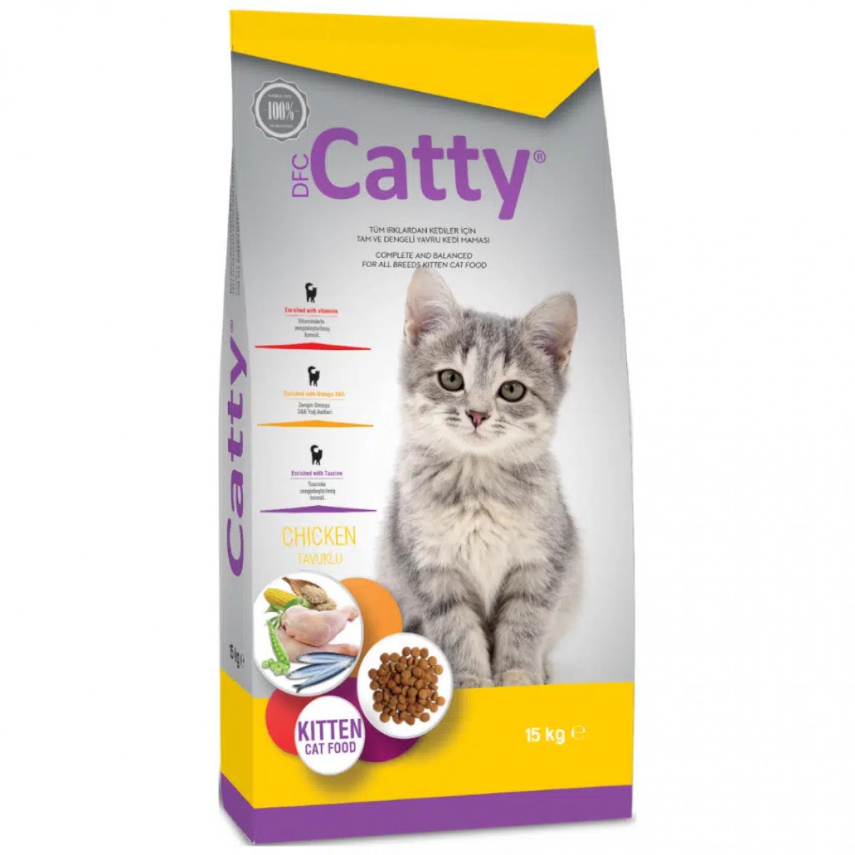 Catty Kitten Tavuklu Yavru Kedi Maması 15 Kg