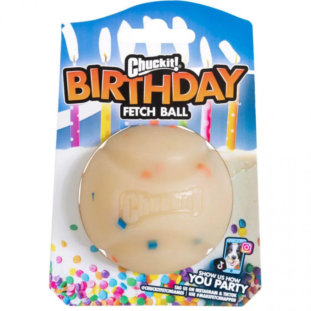 Chuckit! Birthday Fetch Ball Doğum Günü Temalı Köpek Oyun Topu Orta Boy
