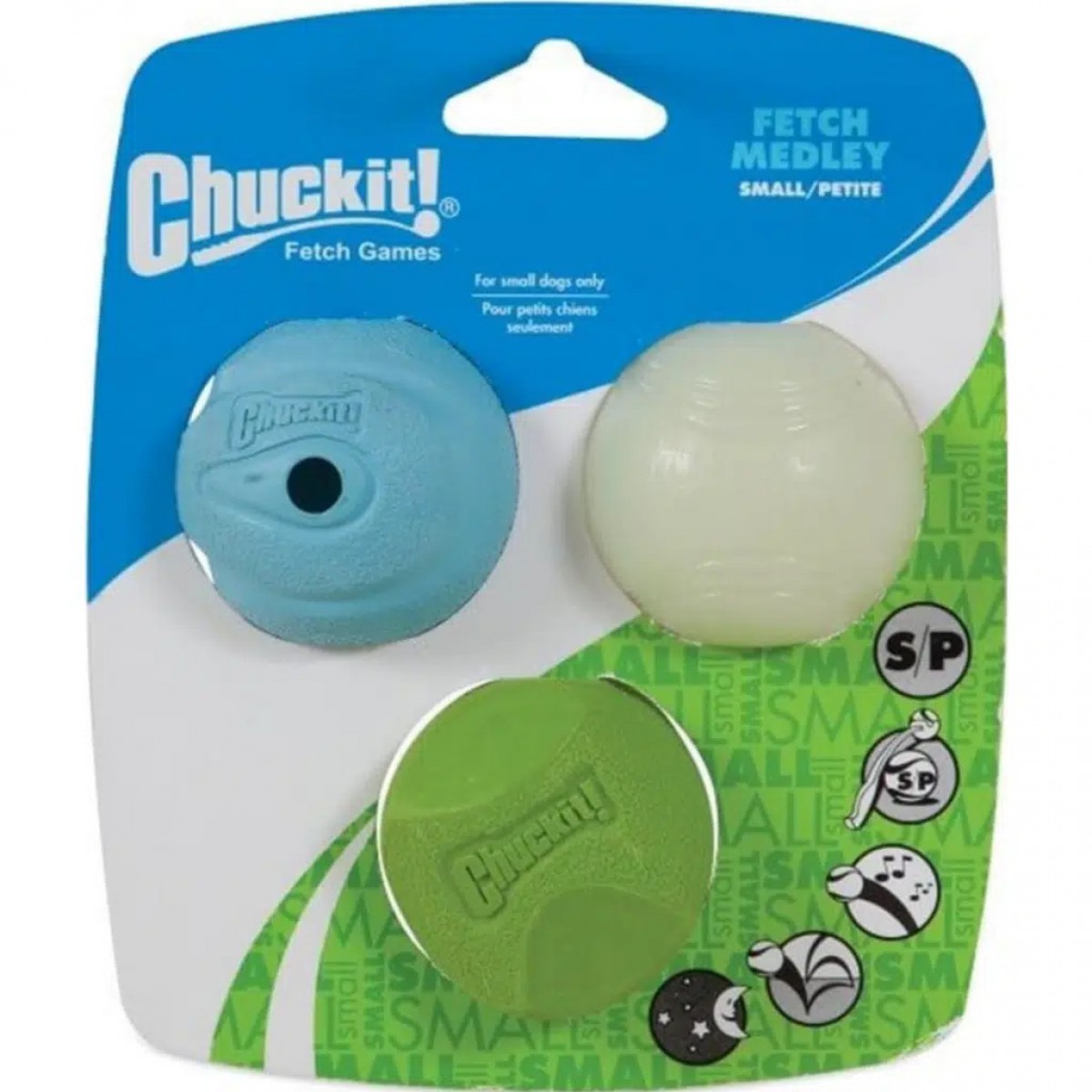 Chuckit! Fetch Medley Gen 2 3 Lü Köpek Oyun Topu Küçük Boy