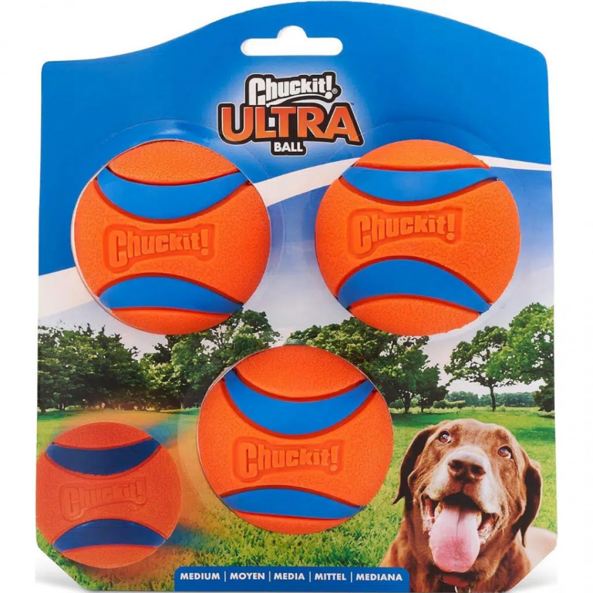 Chuckit! Ultra Ball 3 Lü Köpek Oyun Topu Orta Boy