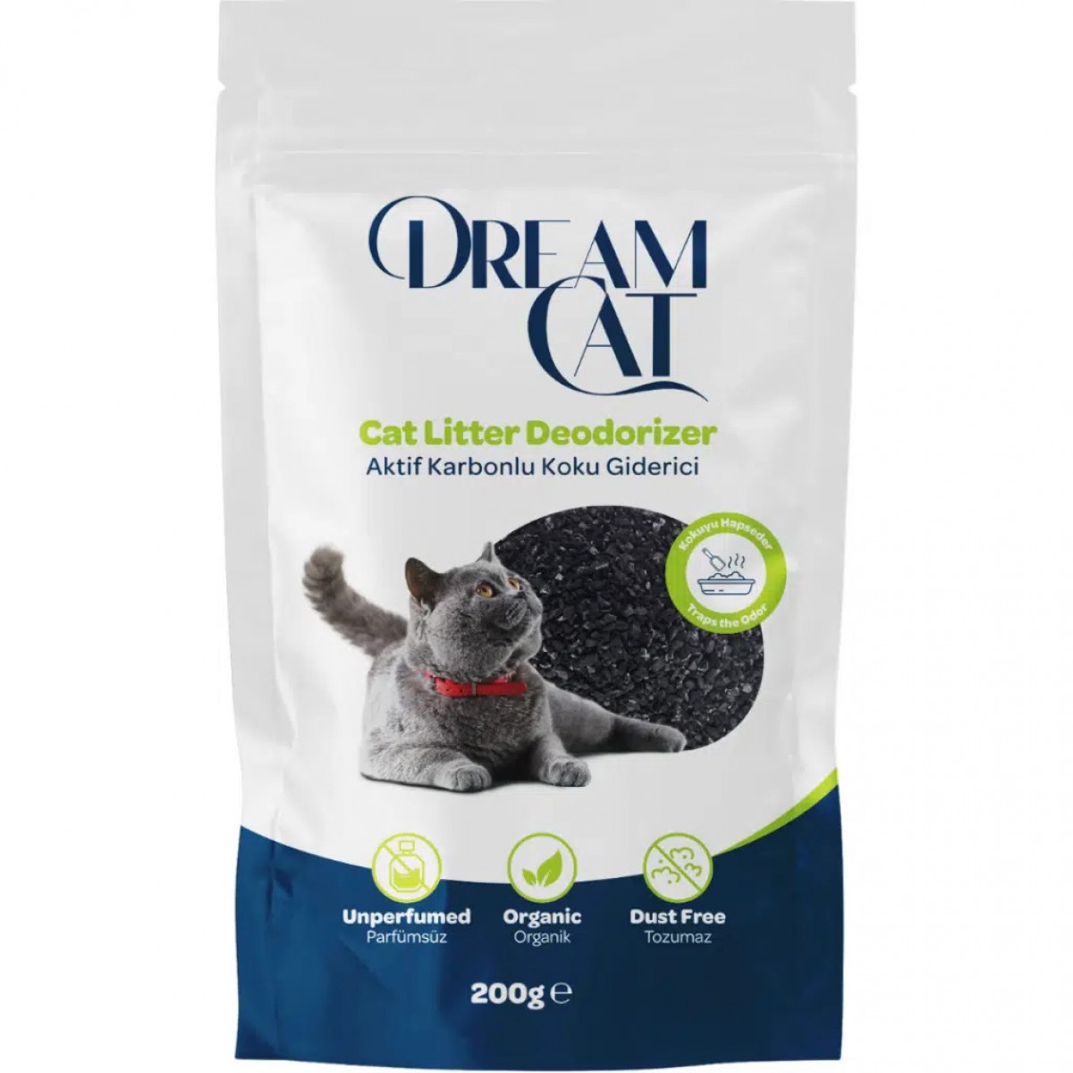 Dream Cat Aktif Karbonlu Kedi Kumu Koku Giderici 200 Gr