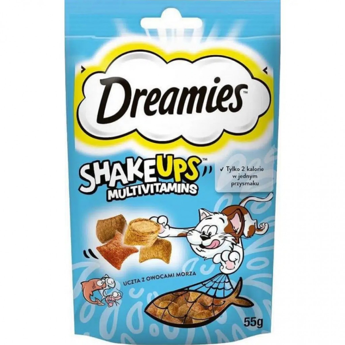Dreamies Shake Ups Seafood Balıklı ve Karidesli Kıtır Kedi Ödülü 55 Gr