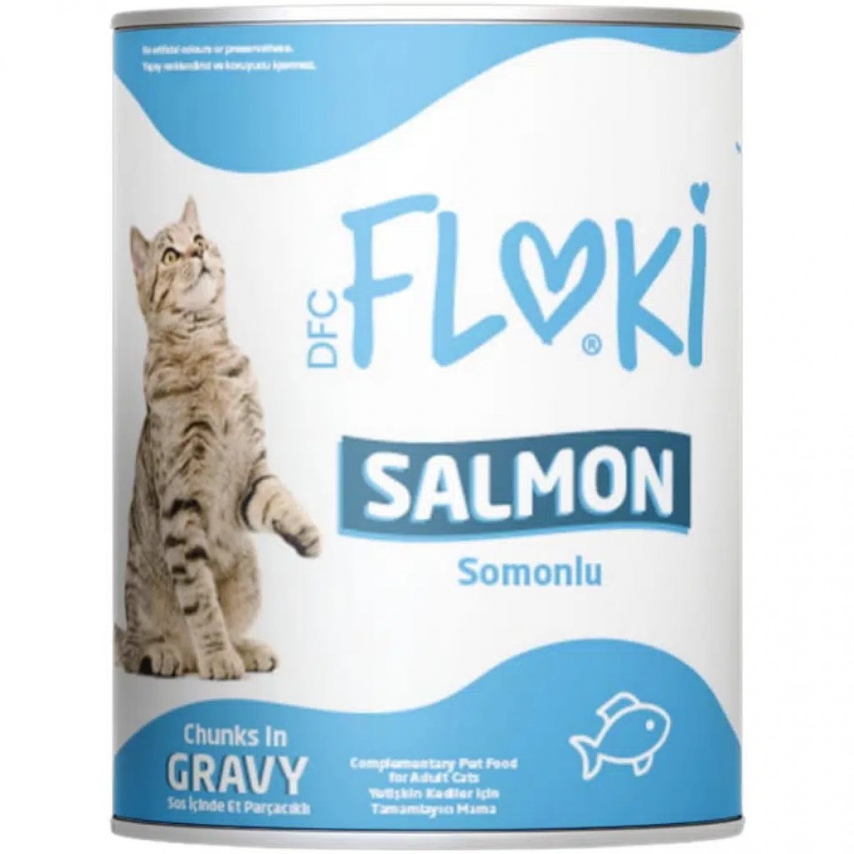 Floki Sos İçinde Somonlu Yetişkin Kedi Konservesi 400 Gr