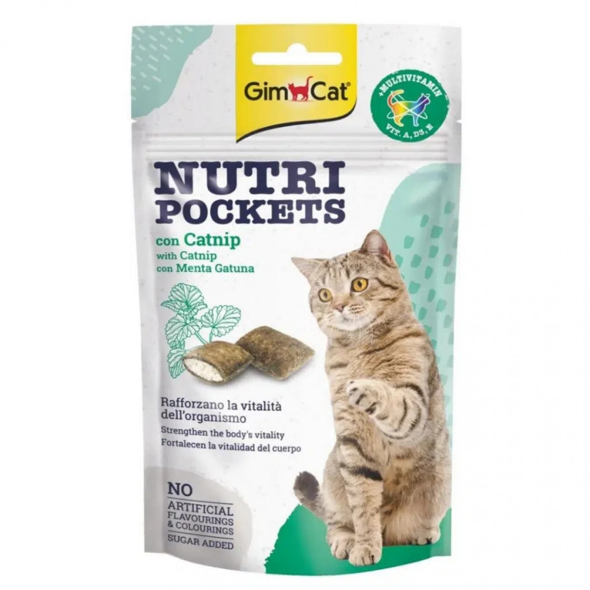 GimCat Nutri Pockets Catnip Otlu Multivitamin Kedi Ödül Tableti 60 Gr