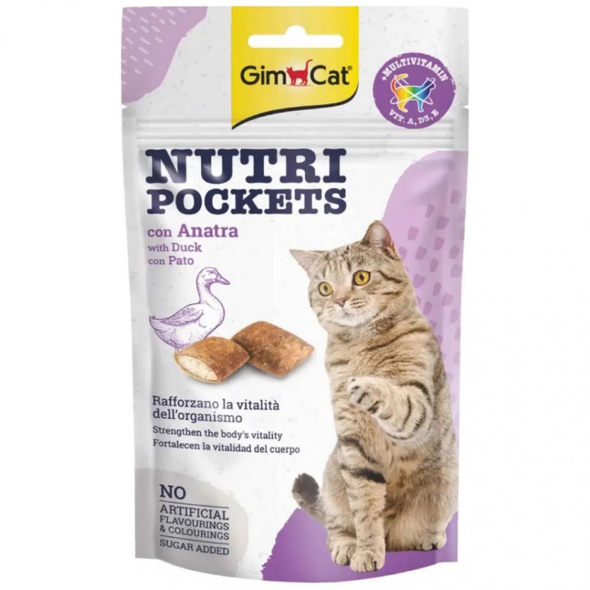 GimCat Nutri Pockets Duck Ördekli Kedi Ödülü 60 Gr