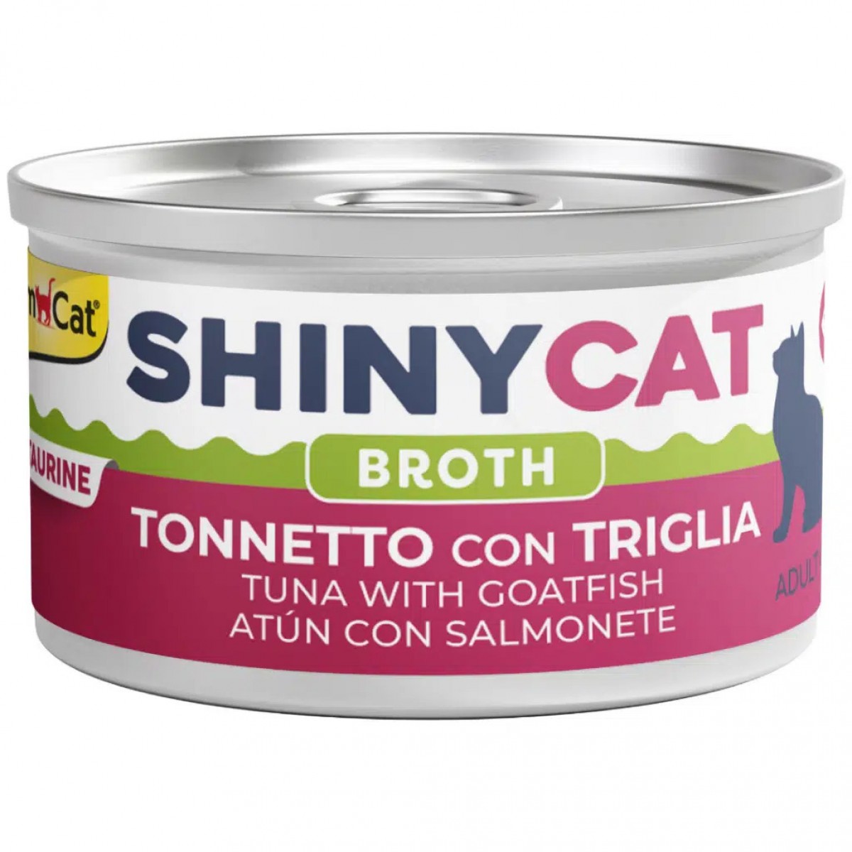 GimCat Shinycat Broth Sos İçinde Ton ve Barbun Balıklı Yetişkin Kedi Konservesi 70 Gr