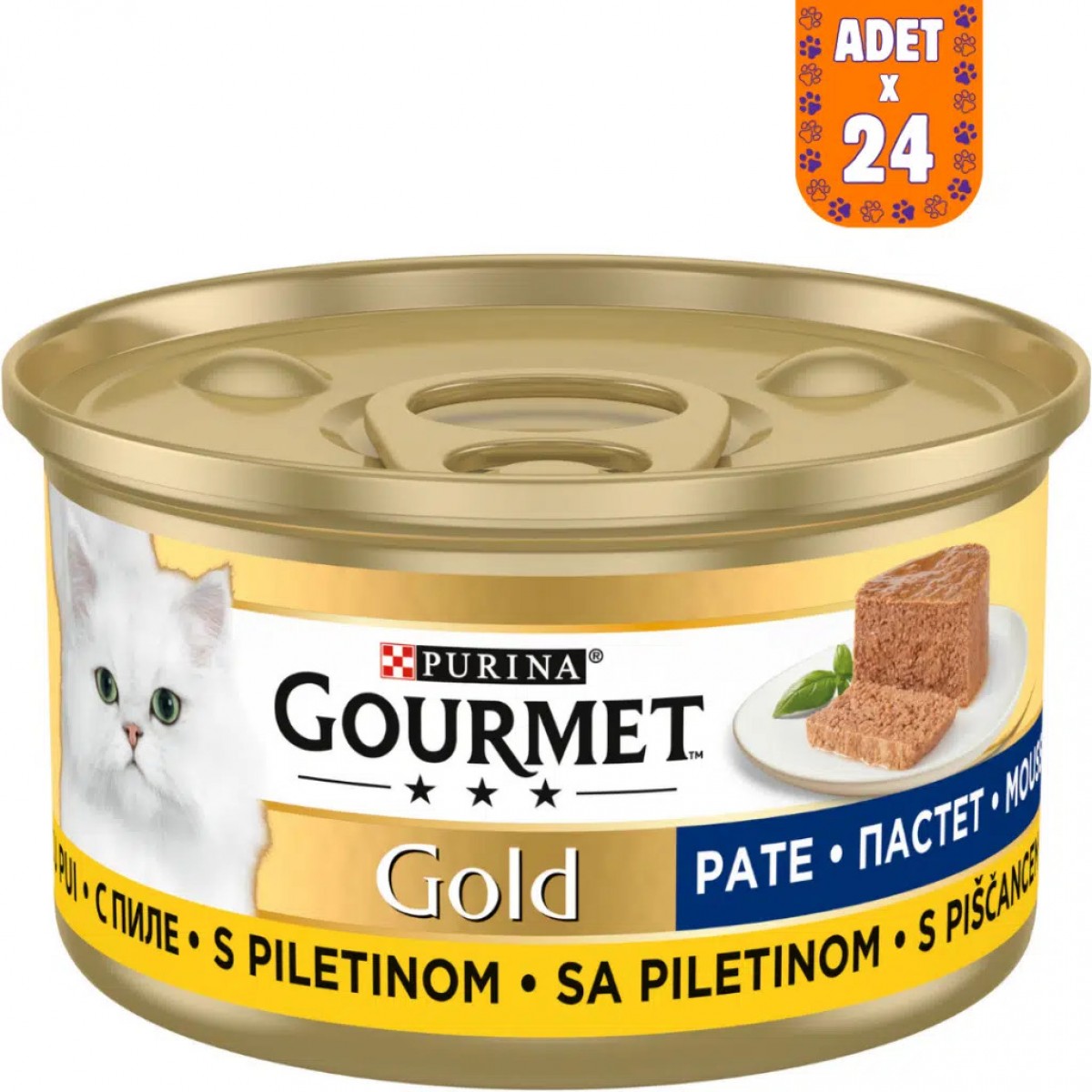 Gourmet Gold Kıyılmış Tavuklu Kedi Konserve Maması 85 Gr 24 Adet
