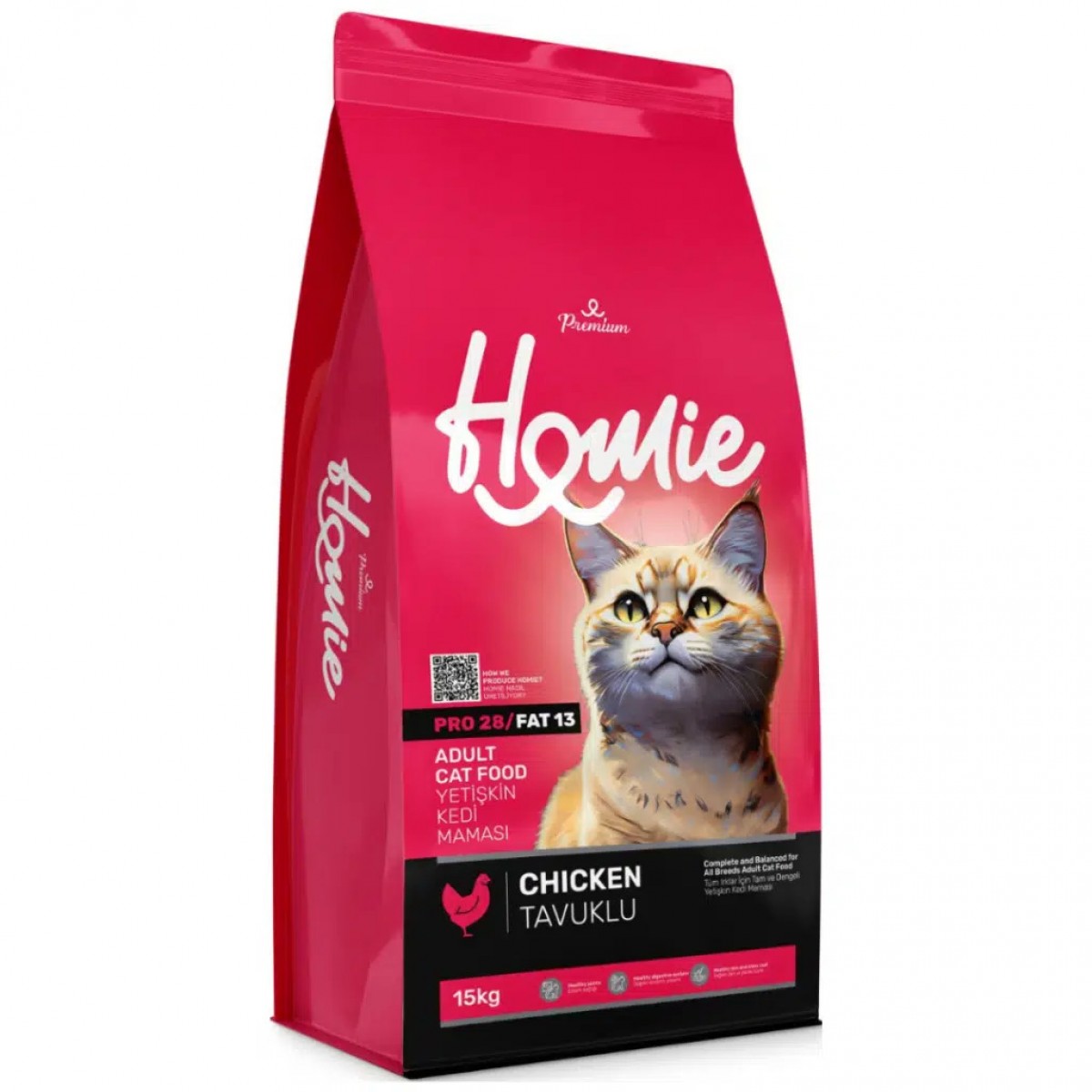 Homie Premium Tavuklu Yetişkin Kedi Maması 15 Kg