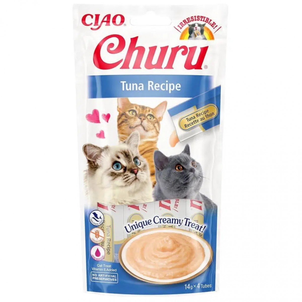 inaba Ciao Churu Cream Ton Balıklı Krema Kedi Ödülü 4x14 Gr