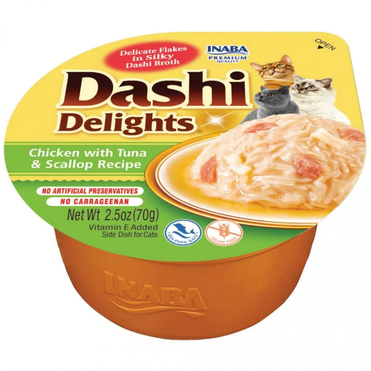 inaba Ciao Dashi Delights Tavuklu Ton Balıklı ve Deniz Taraklı Kedi Çorbası 70 Gr