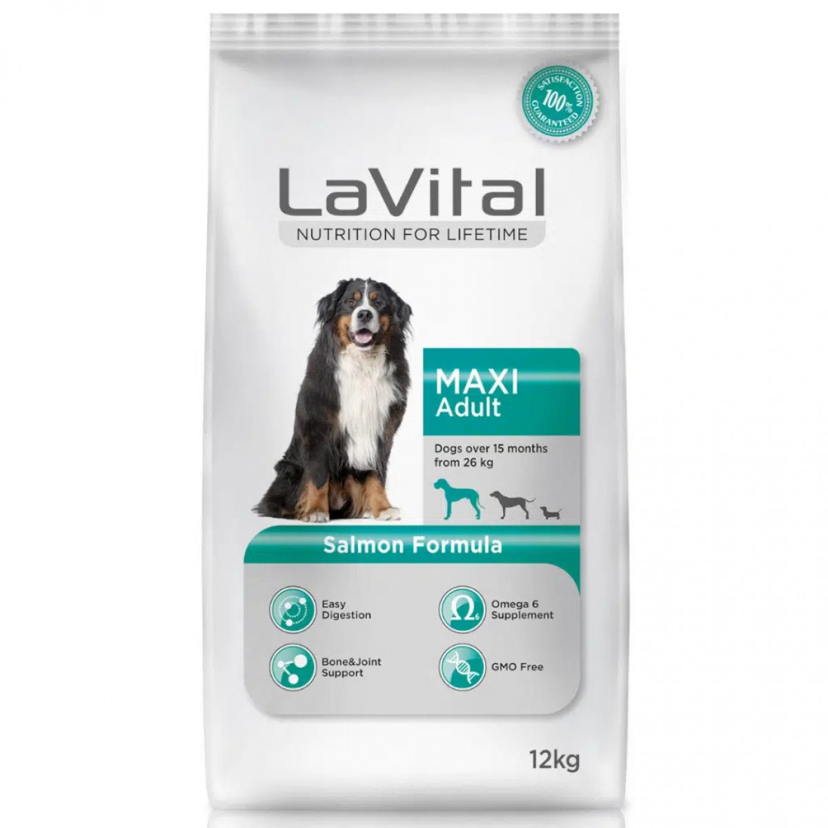 LaVital Maxi Adult Somonlu Büyük Irk Yetişkin Köpek Maması 15 Kg