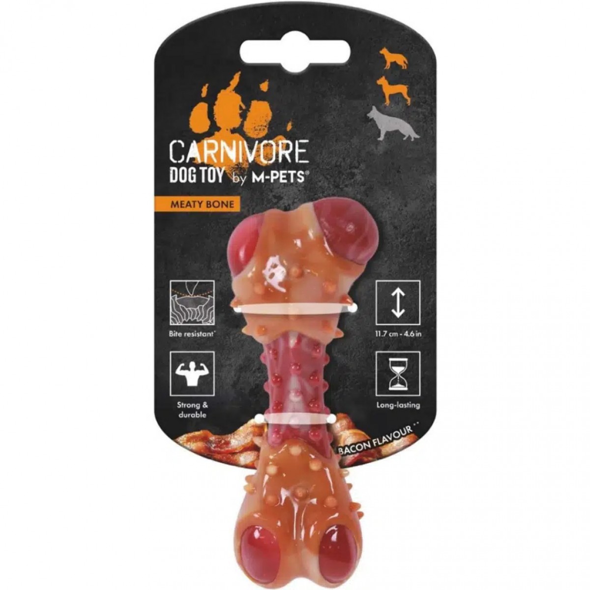 M-PETS Carnivore Dog Toy Meaty Bone Pastırma Aromalı Köpek Oyuncağı Small
