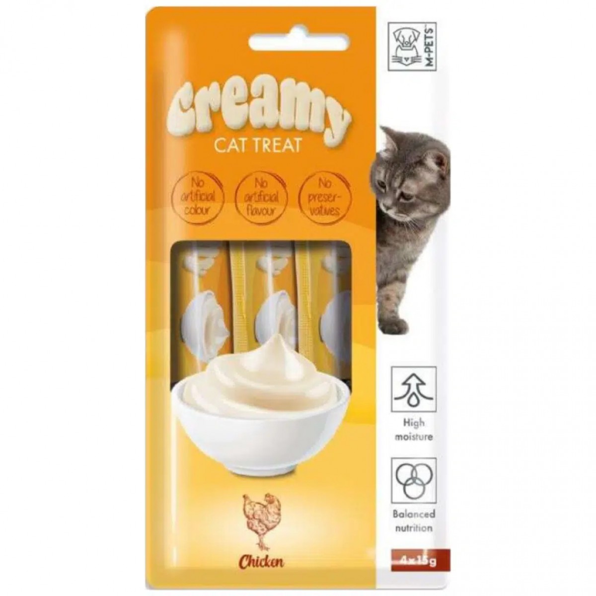 M-PETS Creamy Tavuklu Krema Kedi Ödülü 4x15 Gr