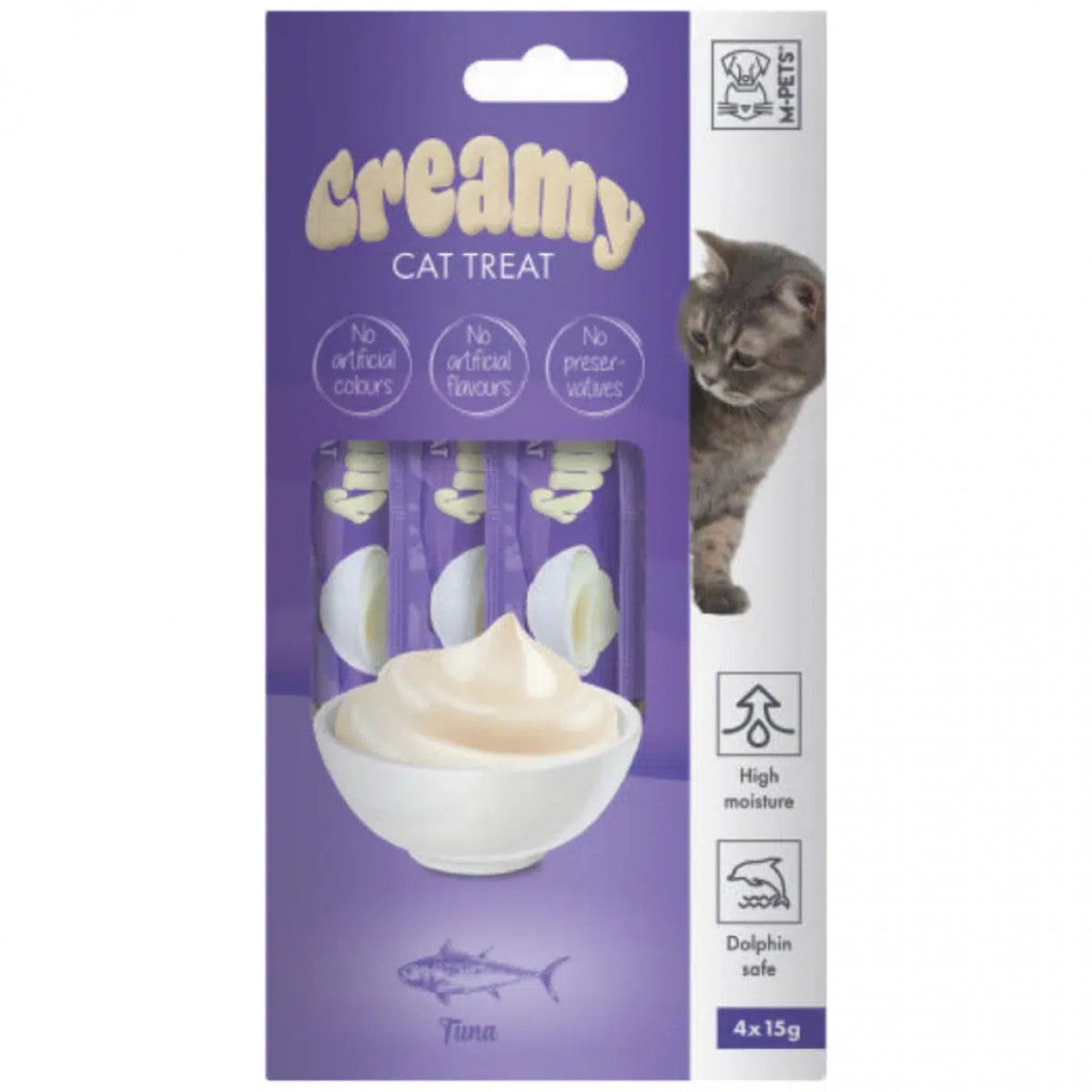 M-PETS Creamy Ton Balıklı Krema Kedi Ödülü 4x15 Gr