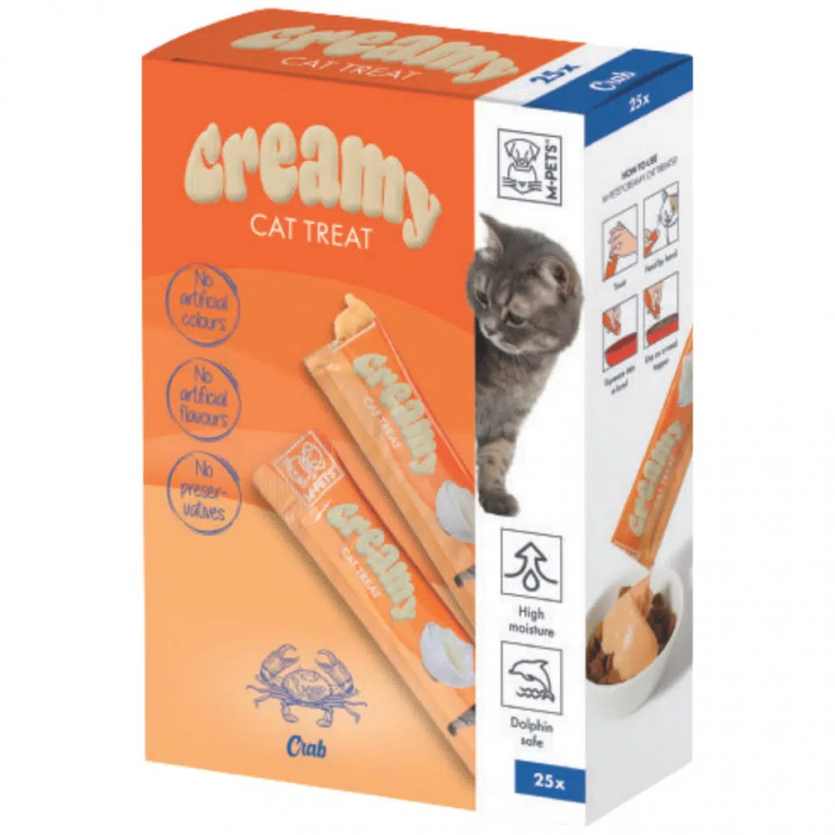 M-PETS Creamy Yengeçli Krema Kedi Ödülü 25x15 Gr