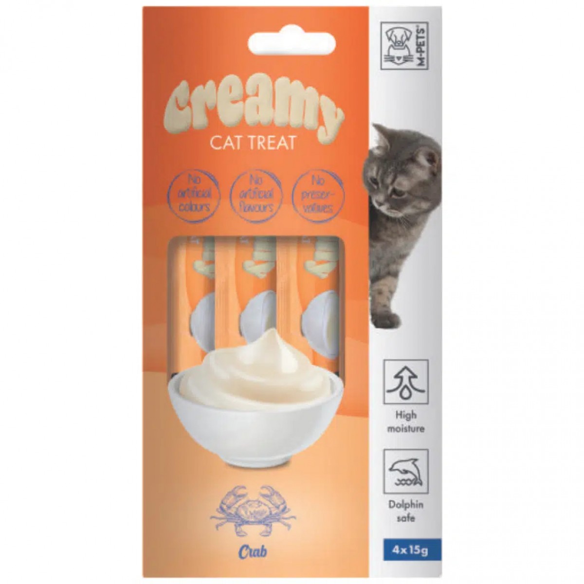 M-PETS Creamy Yengeçli Krema Kedi Ödülü 4x15 Gr