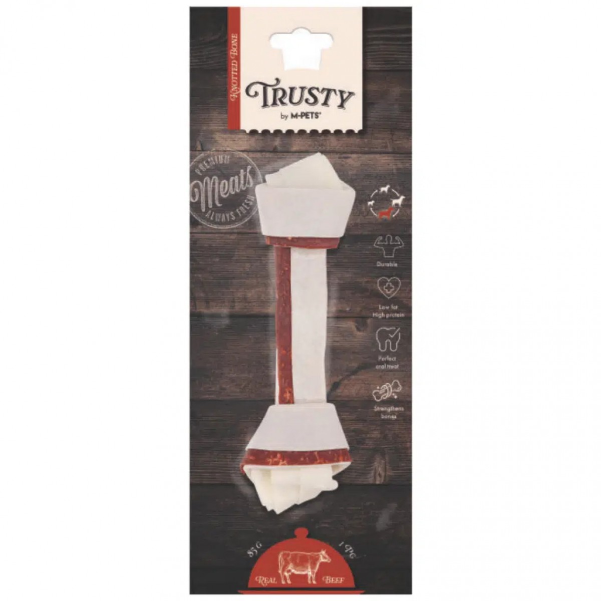 M-PETS Trusty Beef Düğümlü Kemik Köpek Ödülü 85 Gr