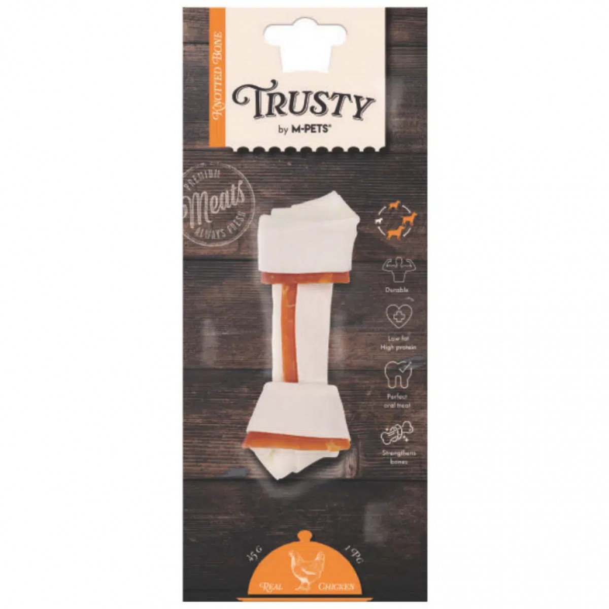 M-PETS Trusty Chicken Düğümlü Kemik Köpek Ödülü 45 Gr
