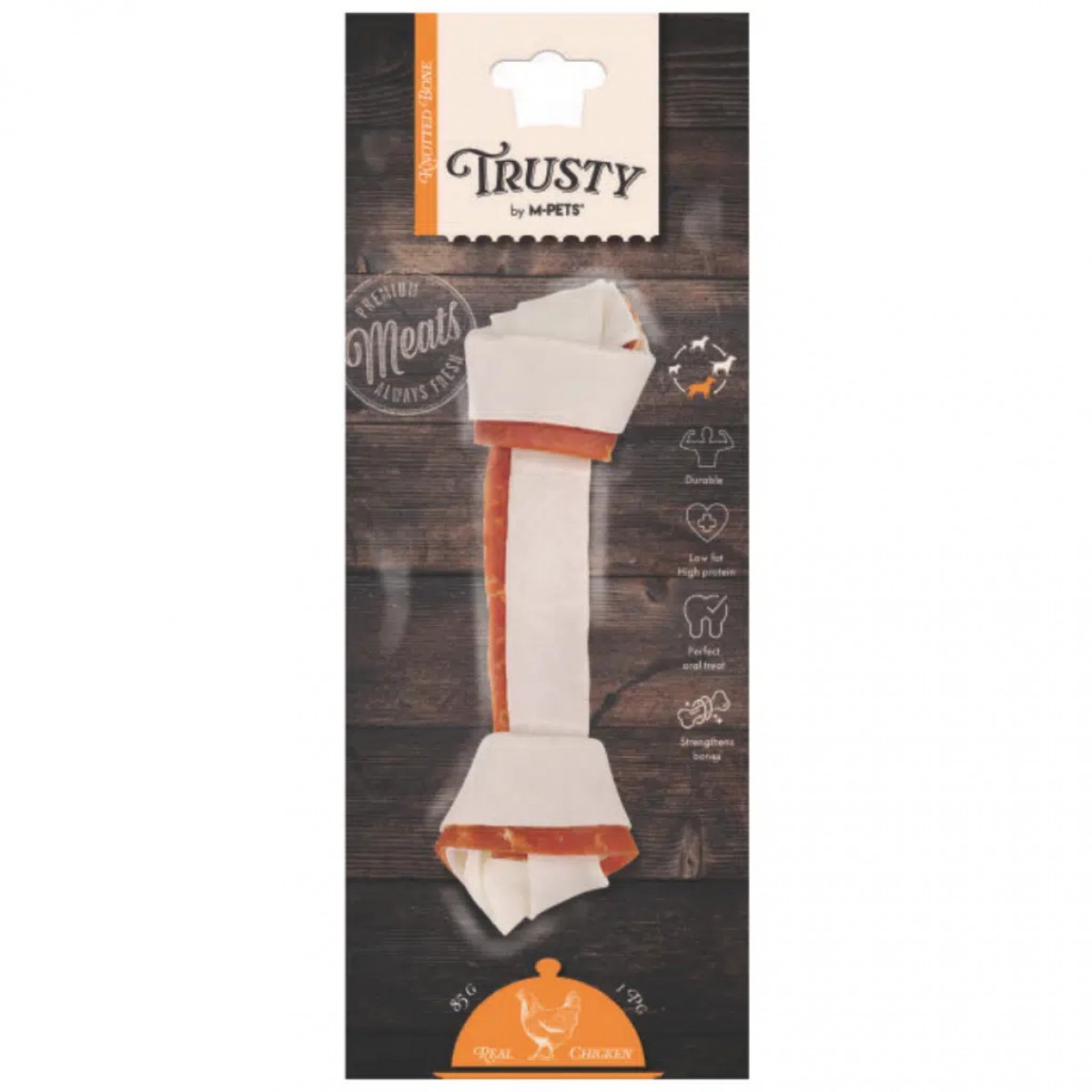 M-PETS Trusty Chicken Düğümlü Kemik Köpek Ödülü 85 Gr