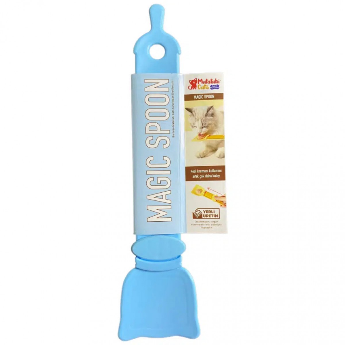 Magic Spoon Kedi ve Köpek Sıvı Ödül Maması Kolay Yedirme Kaşığı Mavi