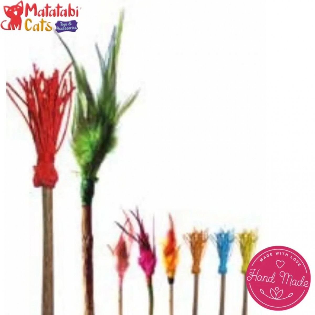 Matatabi Cats Tüylü Çubuk & Süpürge Kedi Oyuncağı 0.7x17 Cm