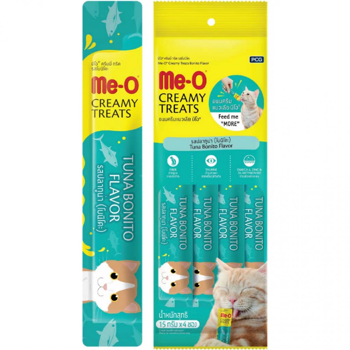 Me-O Creamy Kurutulmuş Ton Balıklı Krema Kedi Ödülü 4x15 Gr