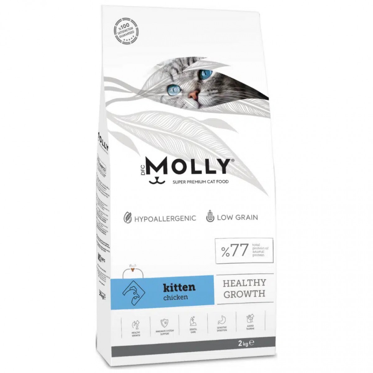 Molly Düşük Tahıllı Hypoallergenic Kitten Tavuklu Yavru Kedi Maması 2 Kg