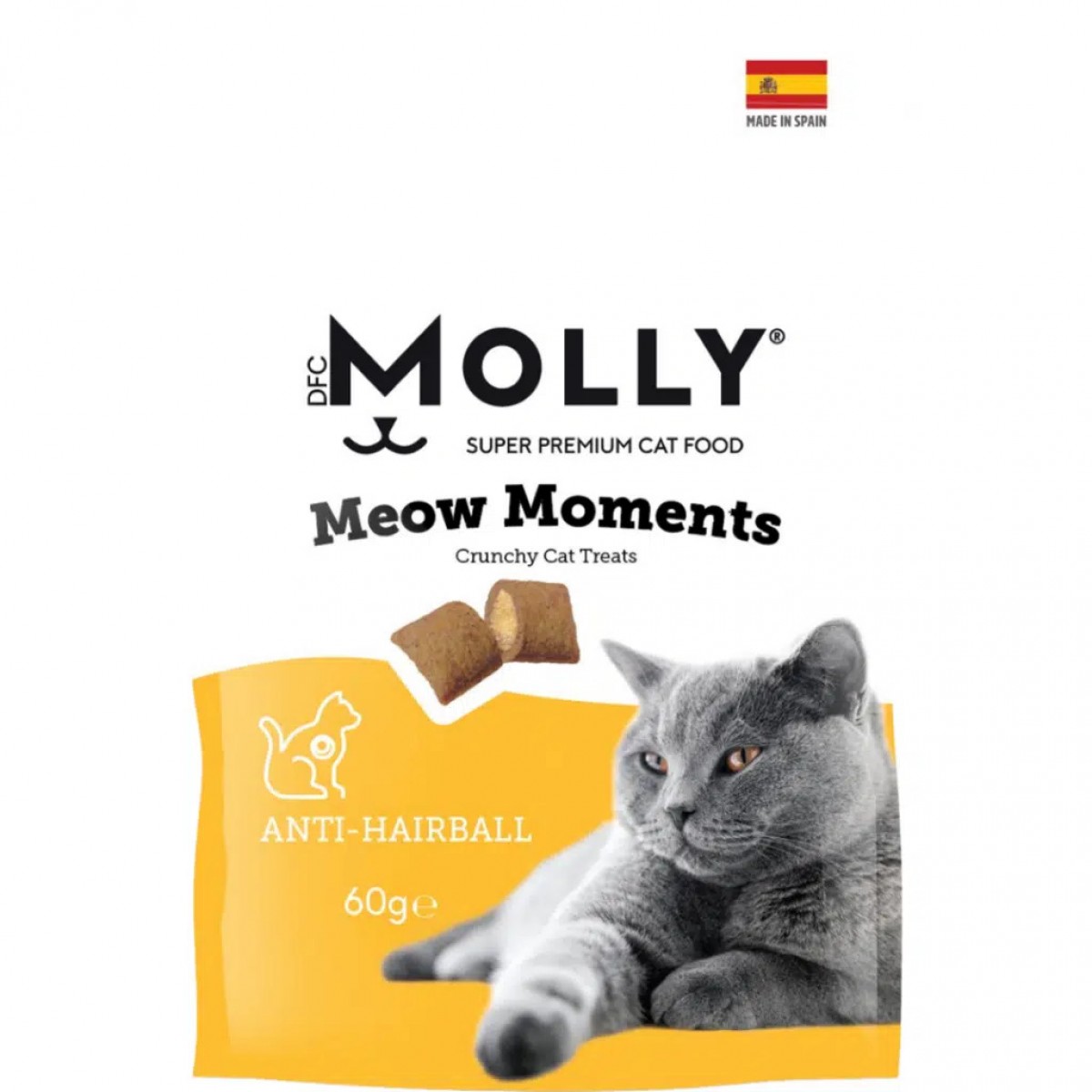 Molly Meow Moments Anti-Hairball Tüy Yumağı Kontrolü İçin Kedi Ödül Maması 60 Gr
