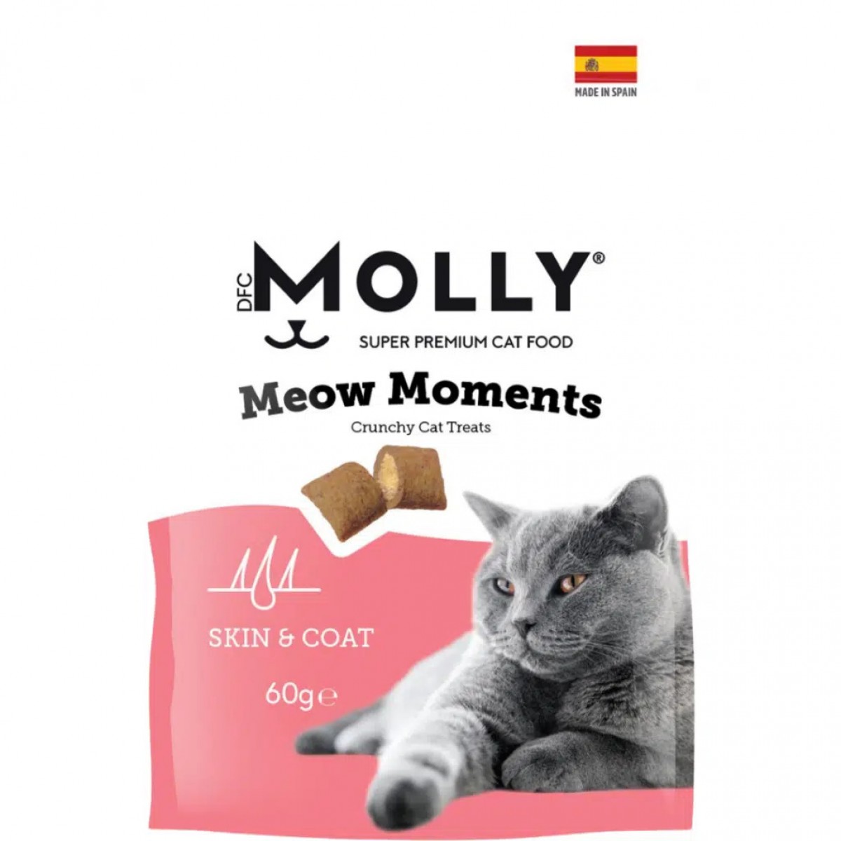 Molly Meow Moments Skin & Coat Deri ve Tüy Bakımı İçin Kedi Ödül Maması 60 Gr