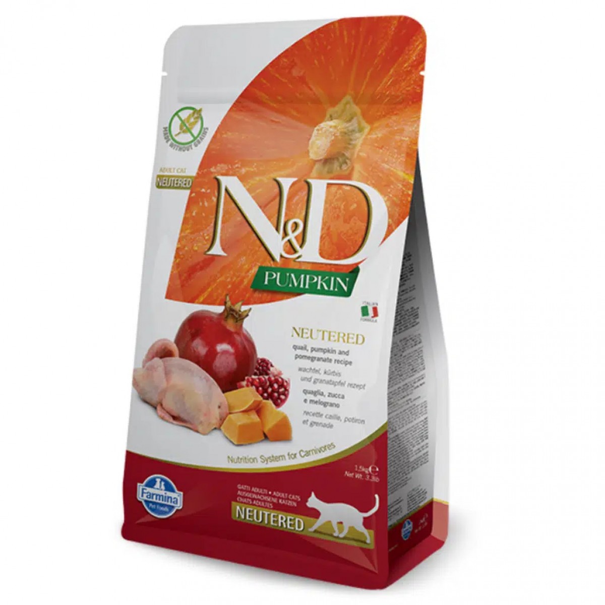 N&D Pumpkin Bıldırcın Nar ve Balkabaklı Kısırlaştırılmış Kedi Maması 5 Kg