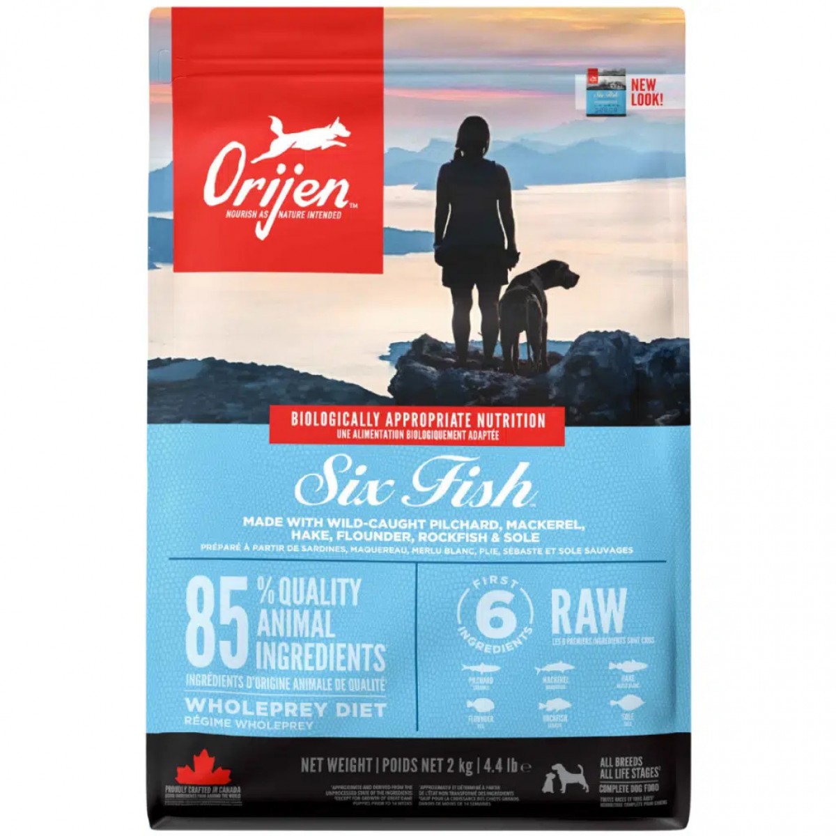 Orijen Six Fish Tüm Irk ve Yaşam Evreleri İçin Köpek Maması 2 Kg