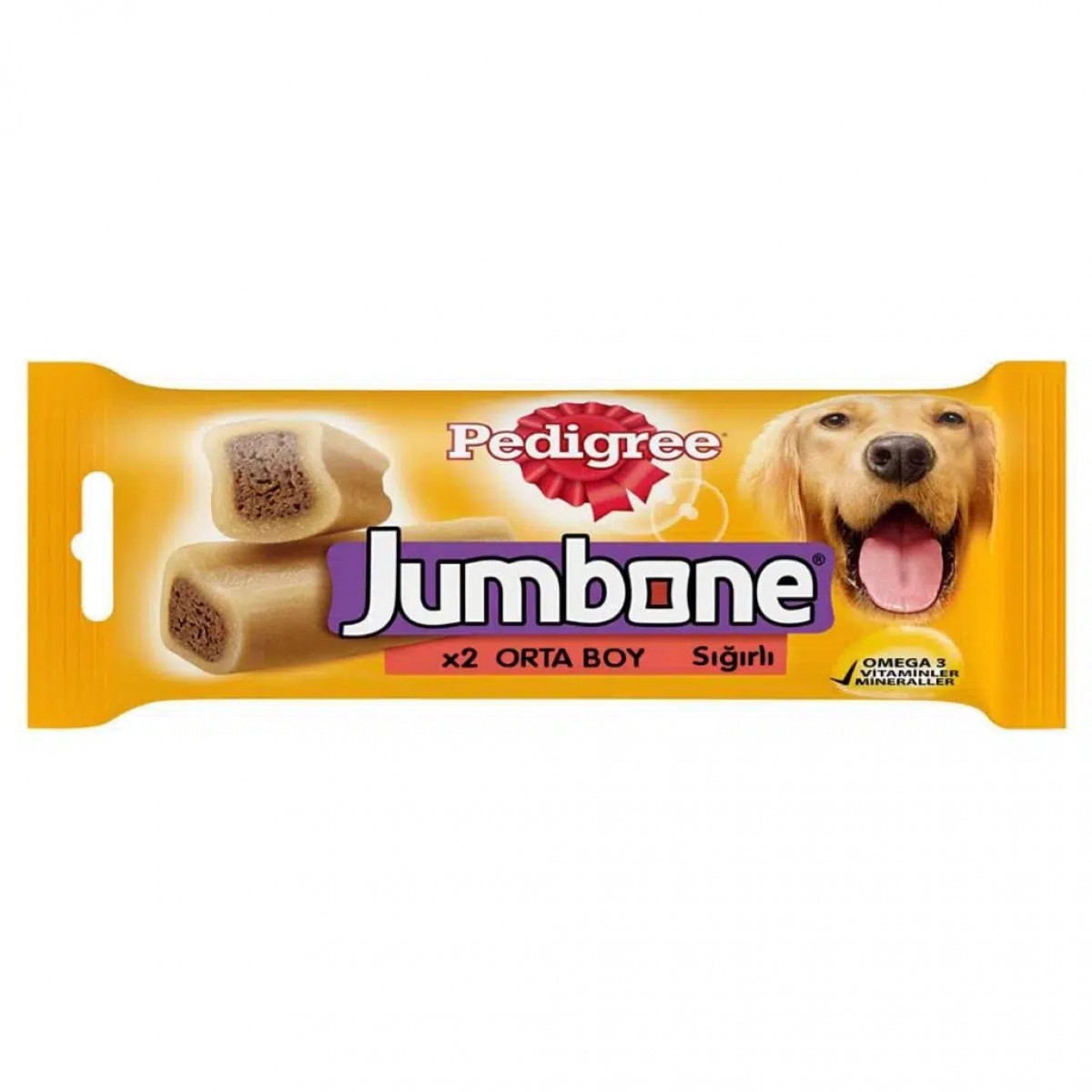 Pedigree Jumbone Orta Boy Sığır ve Kümes Hayvanlı Köpek Ödülü 2 Li 180 Gr