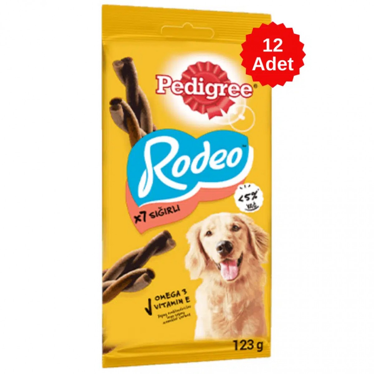Pedigree Rodeo Biftekli Köpek Ödülü 7 Li 123 Gr 12 Adet