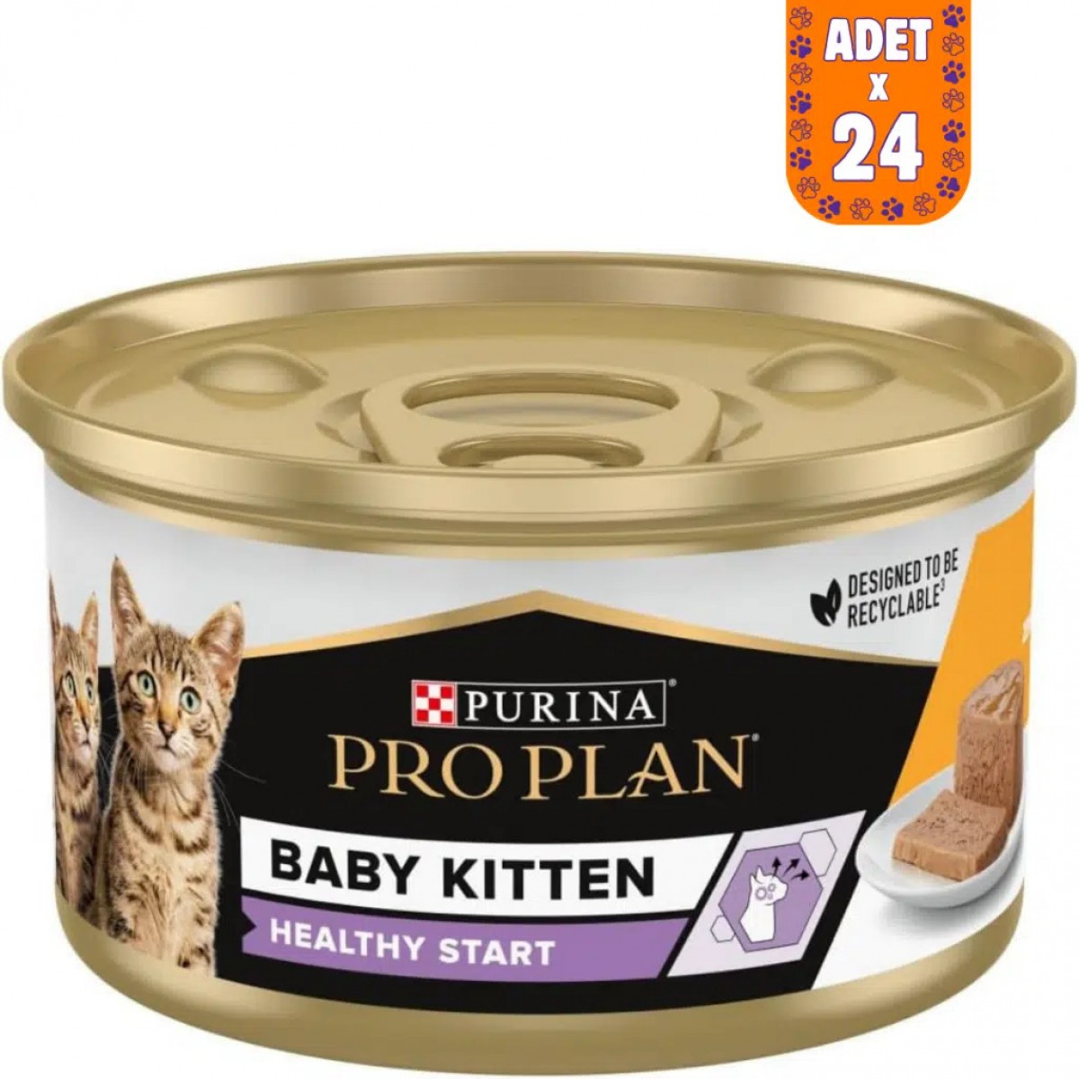 Pro Plan Baby Kitten Tavuklu Yavru Kedi Konservesi 85 Gr 24 Adet