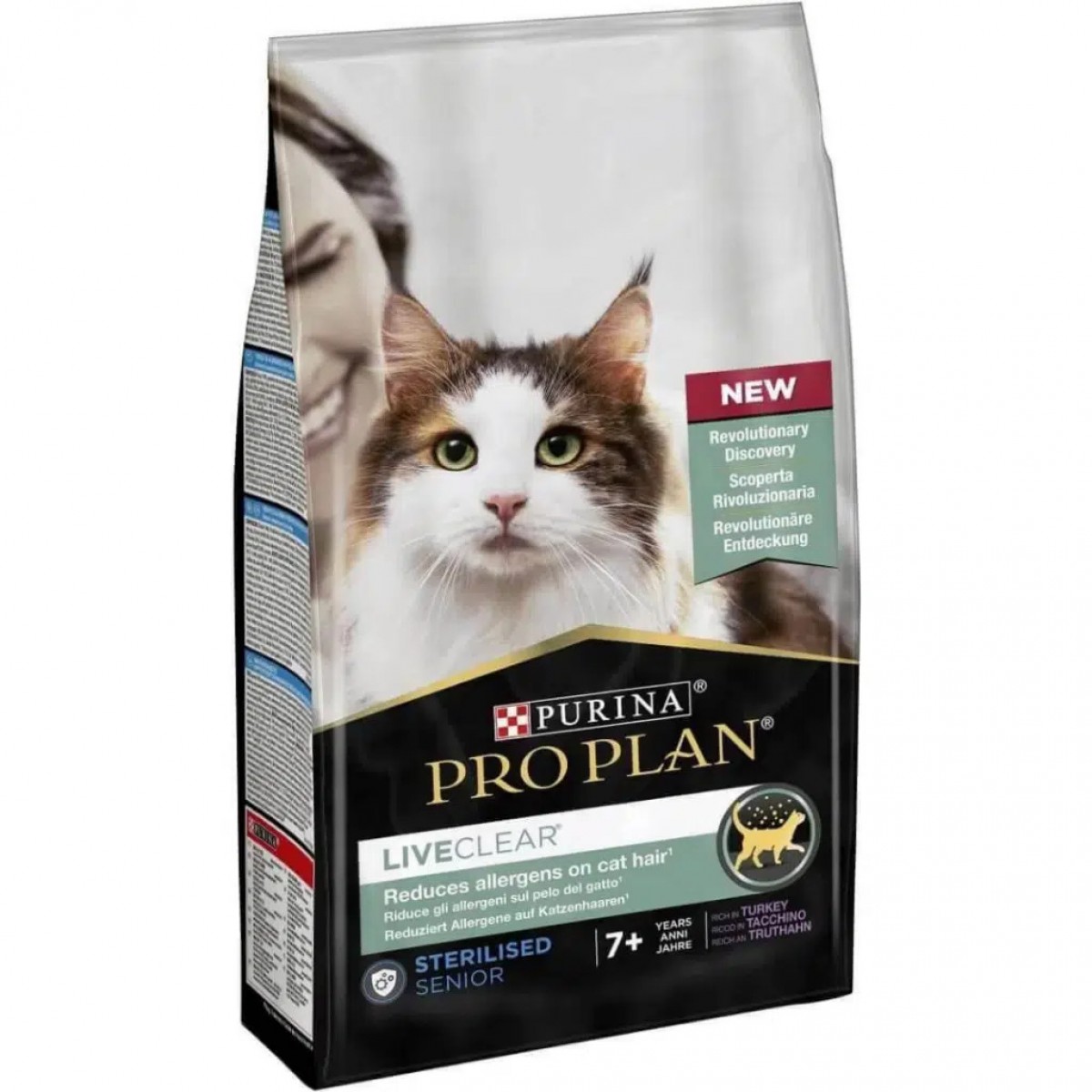 Pro Plan Liveclear Sterilised Senior 7 Yaş Üstü Hindi Etli Kısırlaştırılmış Yaşlı Kedi Maması 1.4 Kg