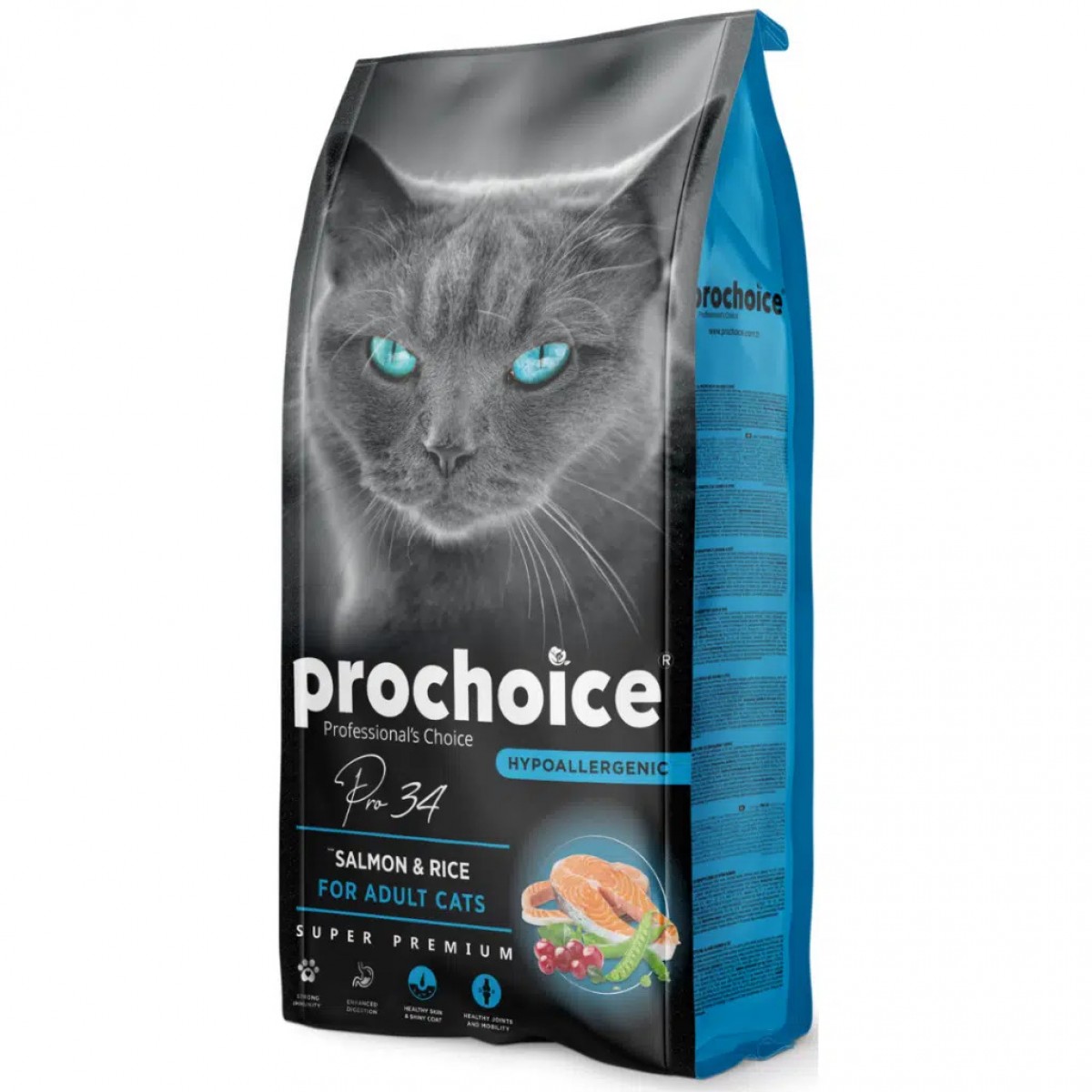 ProChoice Pro 34 Düşük Tahıllı Somonlu Yetişkin Kedi Maması 15 Kg