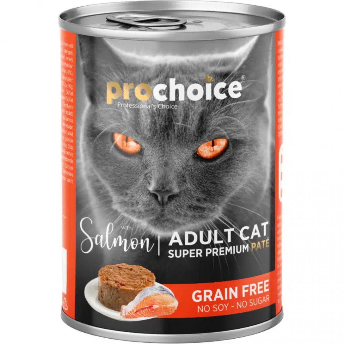 ProChoice Somonlu Tahılsız Kedi Konservesi Pate 400 Gr